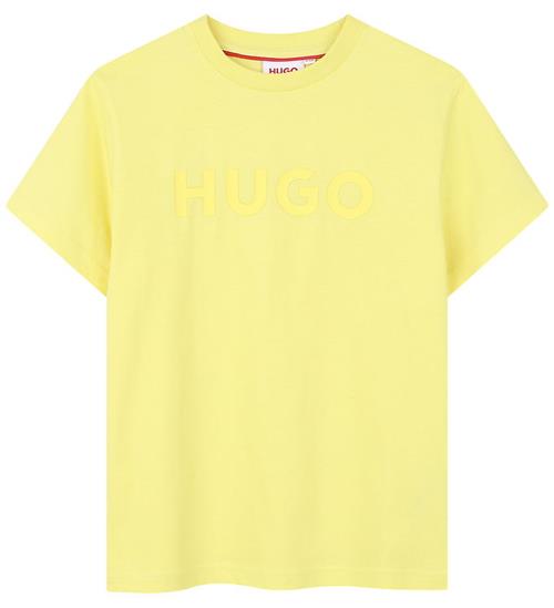 HUGO T-shirt - Lemon m. Logo