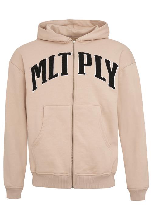 Multiply Apparel Sweatjakke 'Embroidery'  lysebeige / sort / hvid