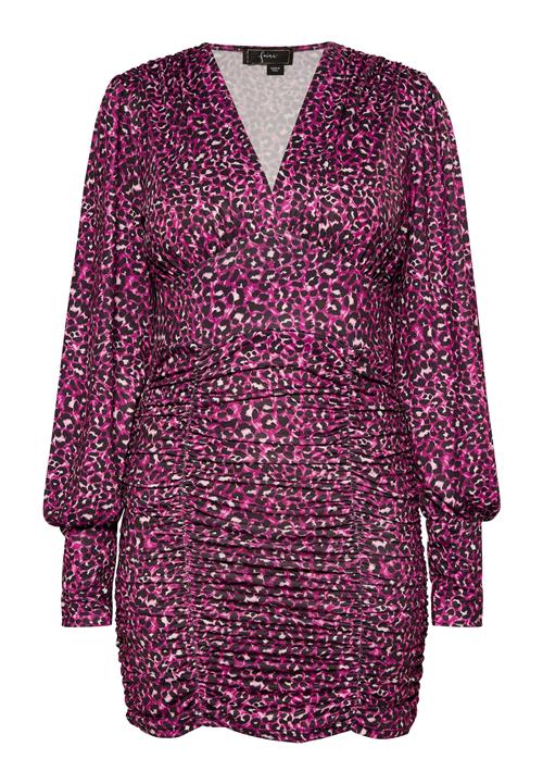 faina Kjole  lysegrå / fuchsia / sort