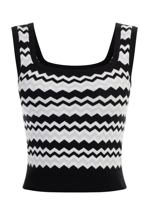 faina Sticktop  sort / sølv / hvid