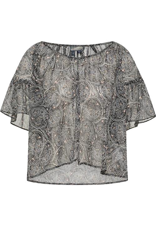 DreiMaster Vintage Bluse  beige / sort / hvid