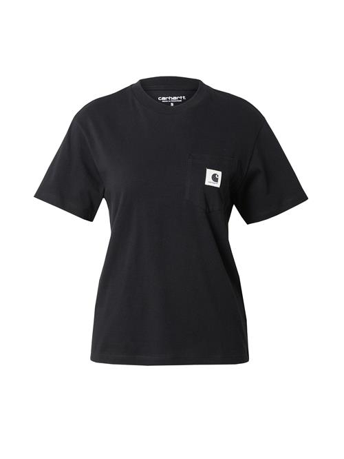 Carhartt WIP Shirts 'W S/S Pocket'  sort / hvid