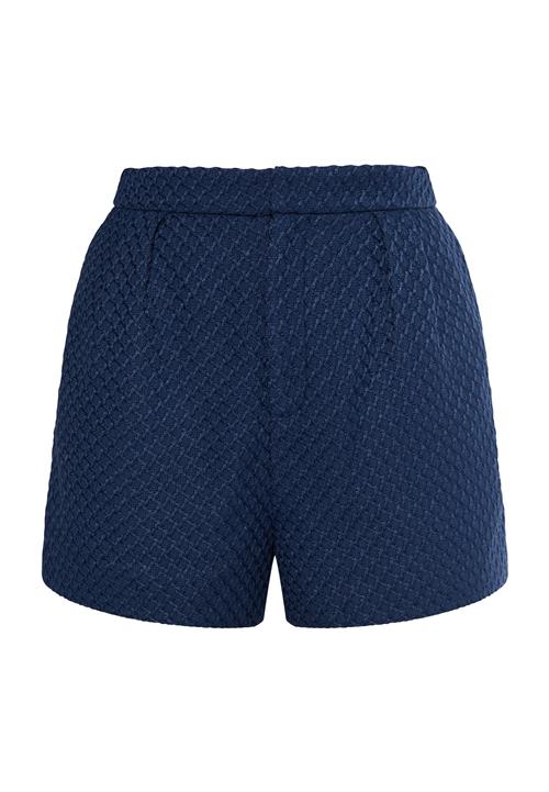 faina Bukser med lægfolder  marin