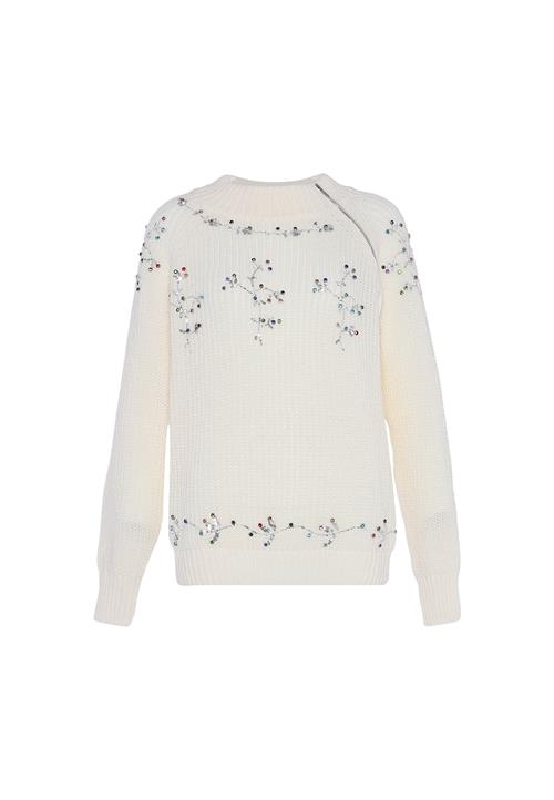 faina Pullover  blå / rustrød / sølv / uldhvid