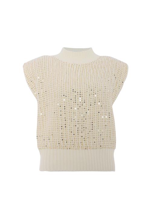 faina Pullover  guld / uldhvid