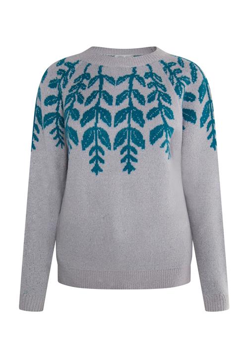 Usha Pullover 'Lurea'  grå / petroleum