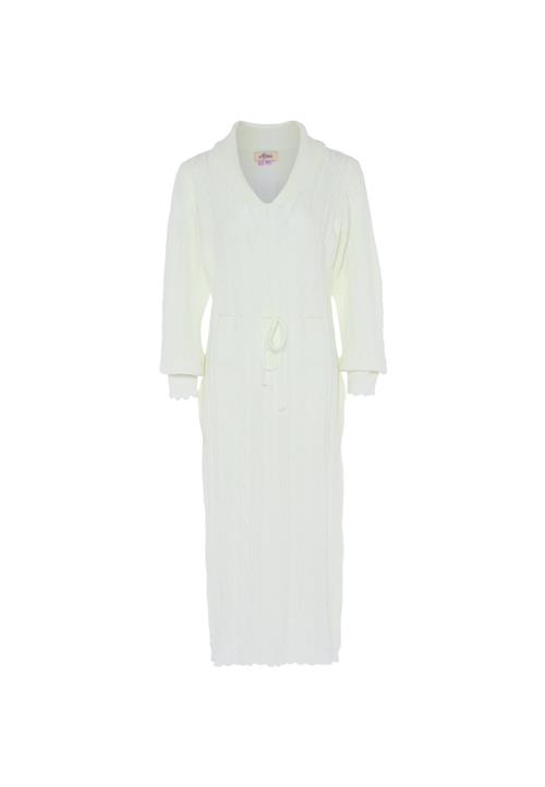 aleva Strikkjole  uldhvid