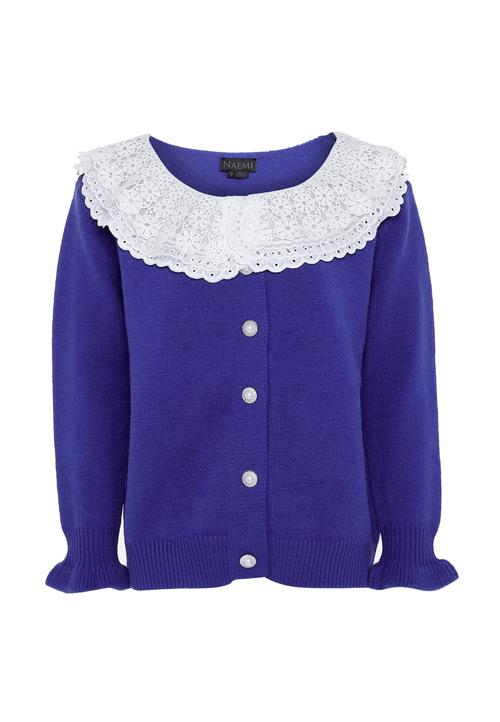 NAEMI Cardigan  koboltblåt / uldhvid