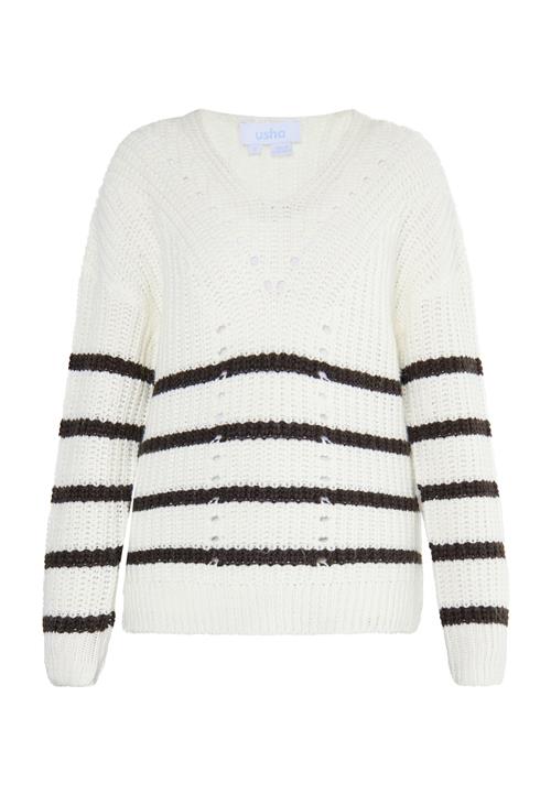 usha BLUE LABEL Pullover 'Fenia'  sort / hvid