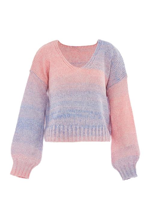 Sookie Pullover  blå / mørk pink