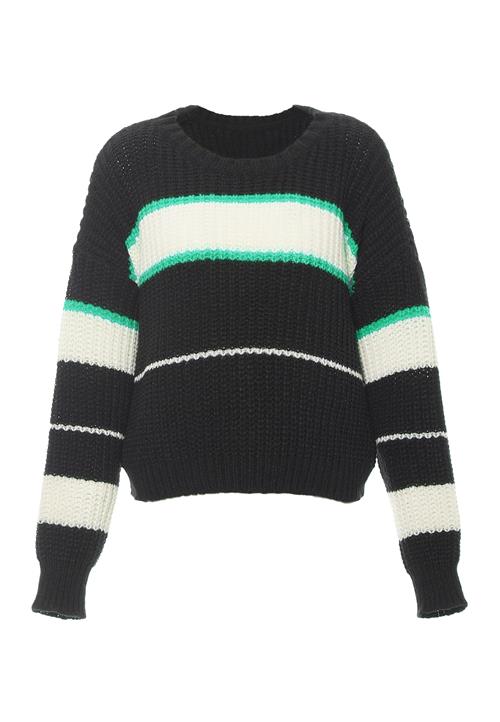 Libbi Pullover  jade / sort / hvid