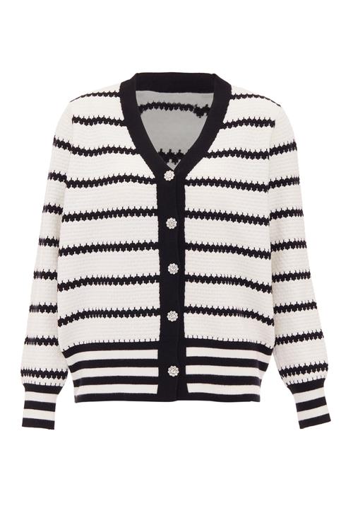 SANIKA Cardigan  sort / hvid