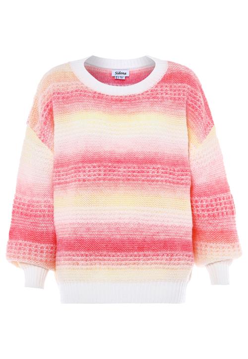 Sidona Pullover  gul / pink / hvid