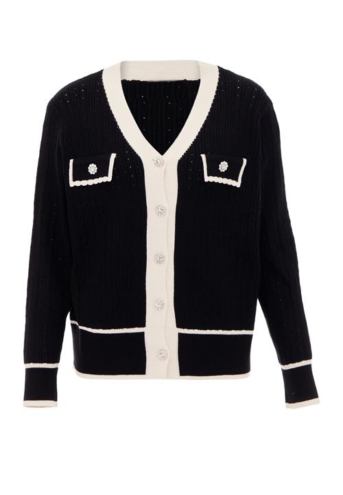 NALLY Cardigan  sort / hvid