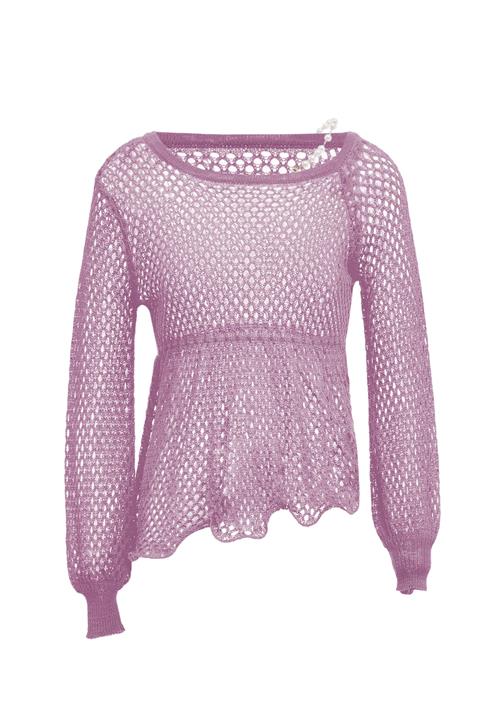 swirly Pullover  lavendel / perlehvid