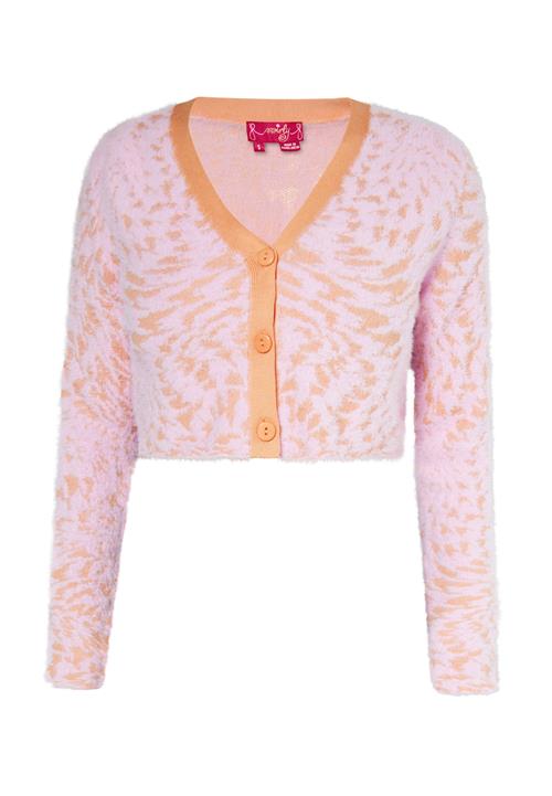 swirly Cardigan  orange / lyserød