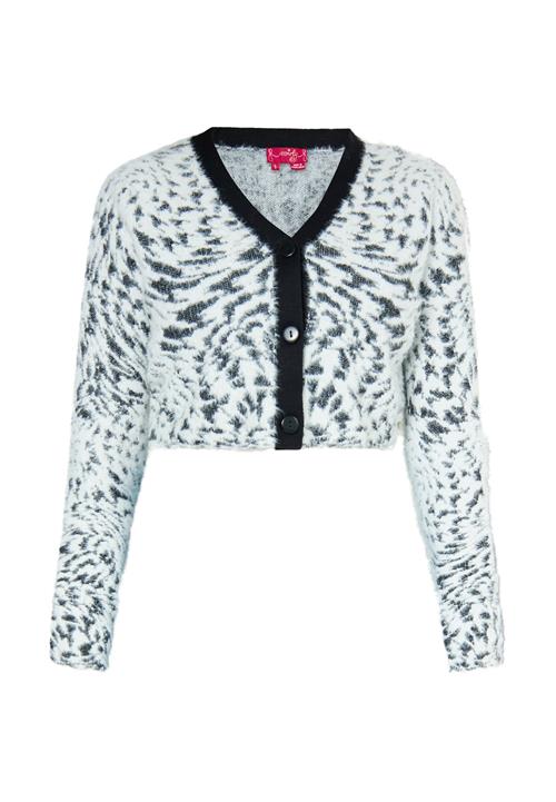 swirly Cardigan  sort / hvid