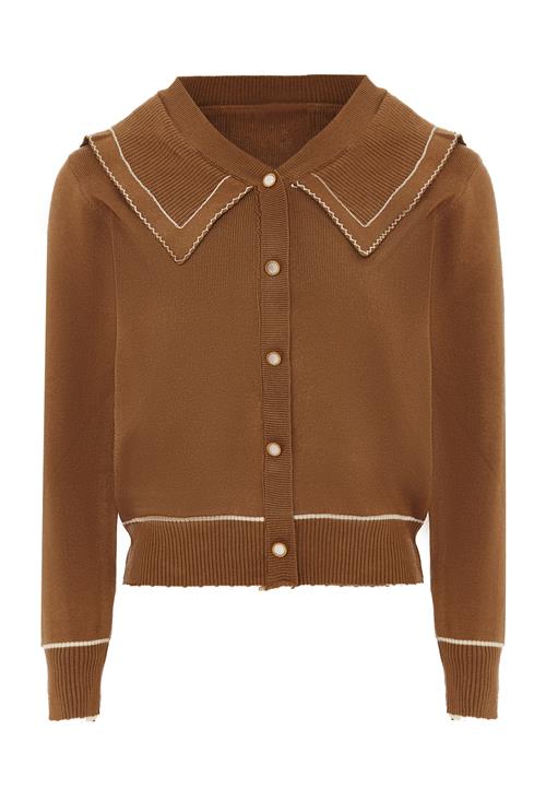 NAEMI Cardigan  umbra / naturhvid