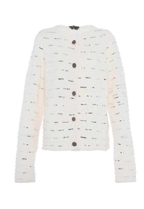 faina Cardigan  sølv / hvid