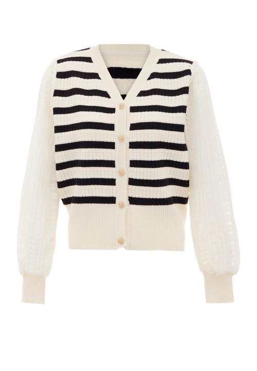 NAEMI Cardigan  beige / sort