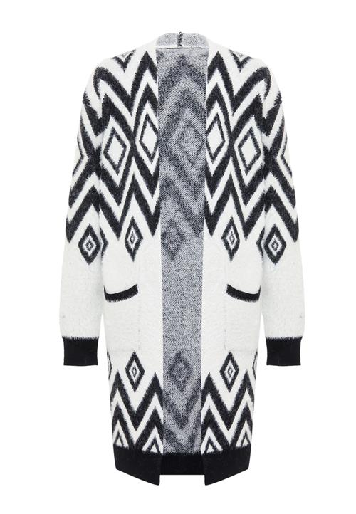 ebeeza Cardigan  sort / hvid