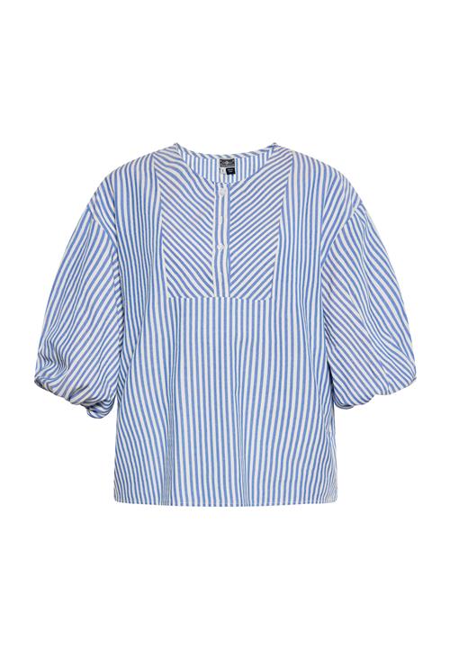 DreiMaster Maritim Bluse  blå / uldhvid