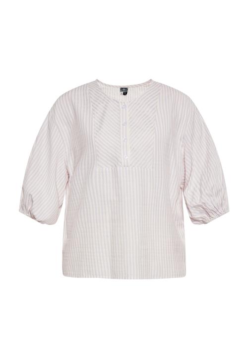 DreiMaster Maritim Bluse  lyselilla / hvid