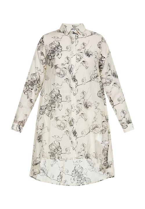 DreiMaster Klassik Bluse  sort / uldhvid