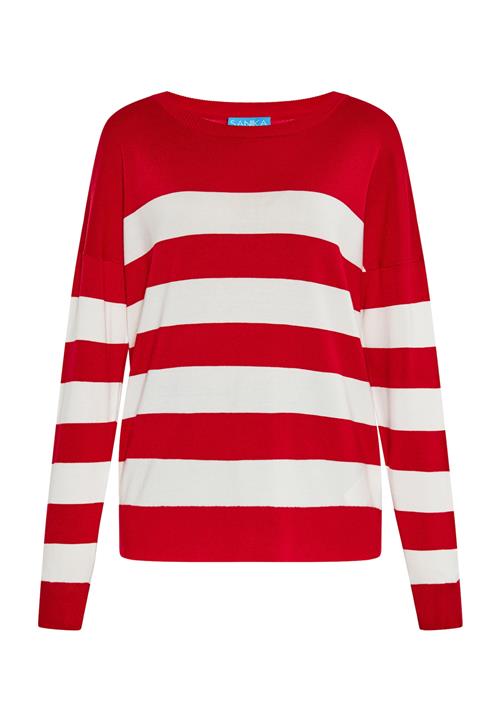 SANIKA Pullover  rød / hvid