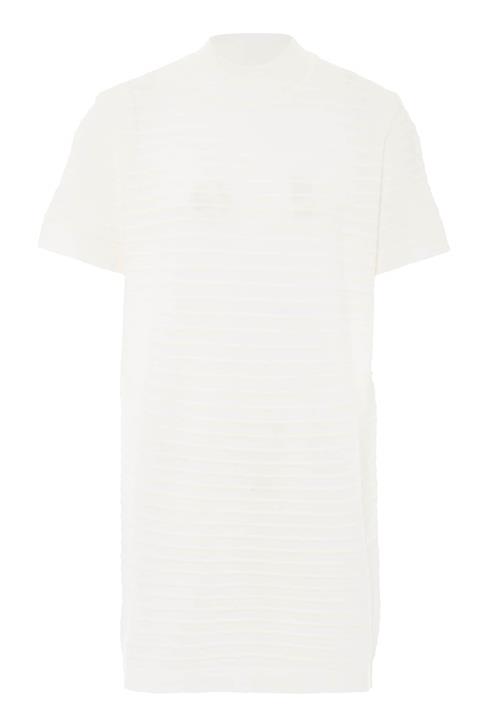 RISA Strikkjole  uldhvid