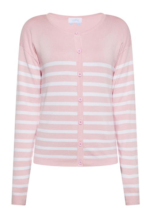 usha BLUE LABEL Cardigan  lyserød / hvid