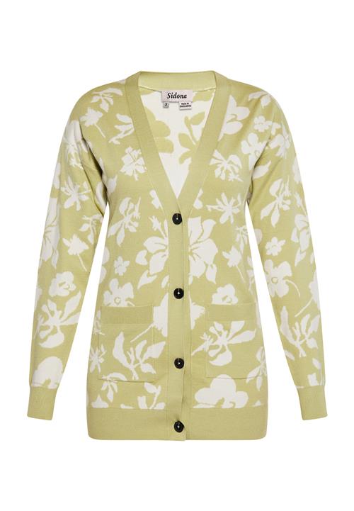 Sidona Cardigan  khaki / uldhvid