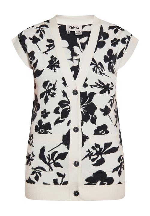 Sidona Cardigan  sort / uldhvid