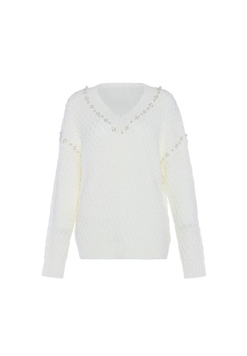 faina Pullover  perlehvid / uldhvid