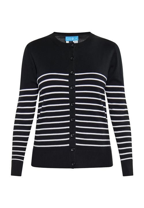 SANIKA Cardigan  sort / hvid