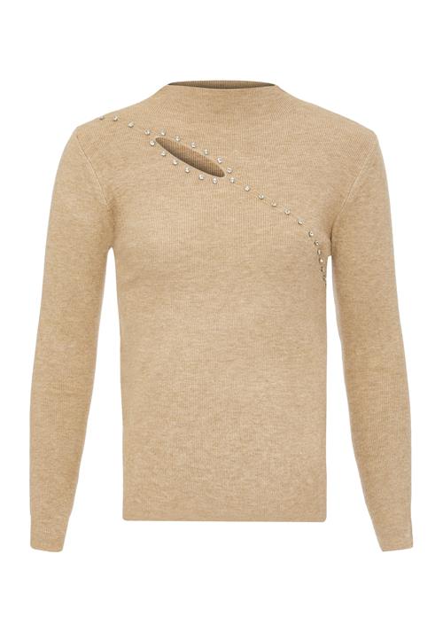 bling bling by leo Pullover  mørkebeige