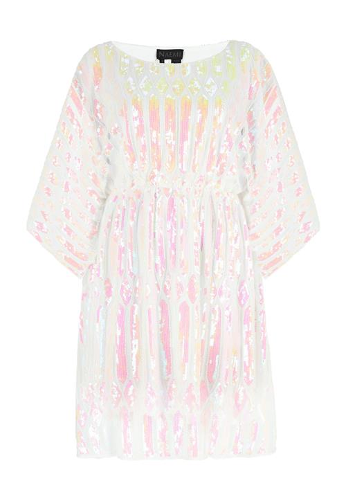 NAEMI Coctailkjole  gul / lys pink / hvid