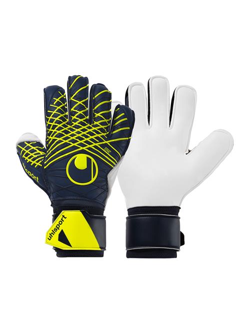 UHLSPORT Sportshandsker 'Prediction Soft Flex Frame'  natblå / neongul / hvid