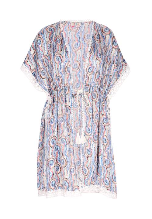 Se IZIA Kimono  azur / lyseblå / sort / hvid hos About You