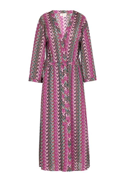 IZIA Kjole  gul / mørkegrøn / pink / hvid