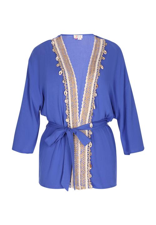 IZIA Kimono  blå / lysebrun
