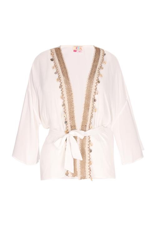 IZIA Kimono  beige / hvid