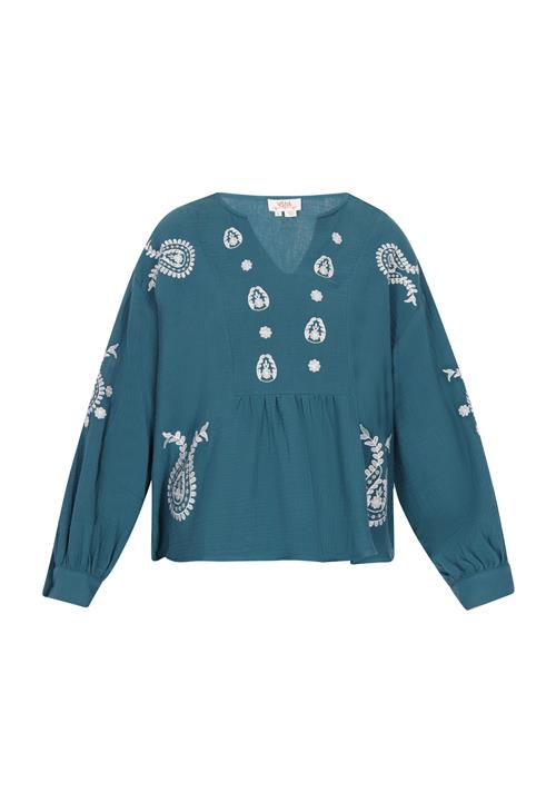 usha FESTIVAL Bluse 'Festival'  blå / hvid