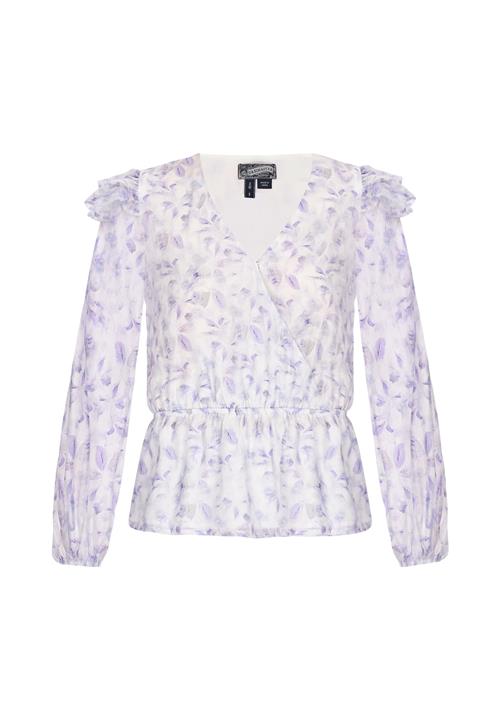 DreiMaster Vintage Bluse  lilla / lavendel / hvid