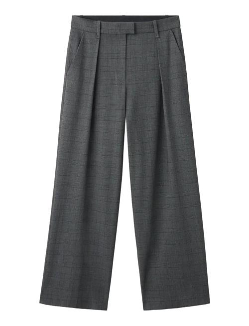 Mango | Pleated Check-Print Suit Trousers | 36