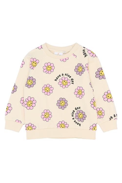 The New Siblings Saga Sweatshirt Gardenia Aop  Gardenia AOP-98 cm  Creme  98 cm  kvinde