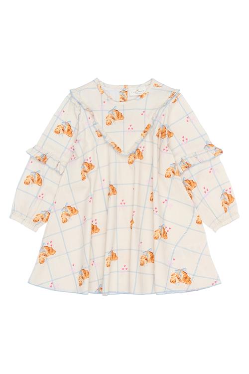 The New Siblings Silke Kjole Gardenia Aop  Gardenia AOP-98 cm  Creme  98 cm  kvinde