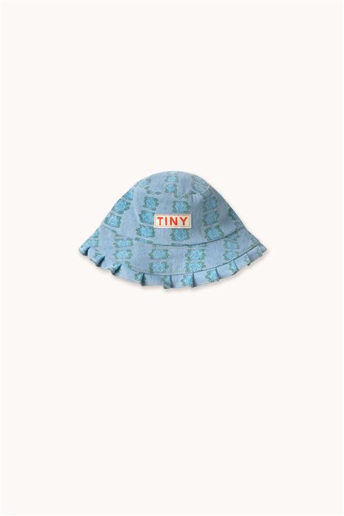 Tinycottons Blue Flowers Bucket Hat Light Wash Denim  Light Wash Denim 56/58 cm  Blå  56/58 cm  kvinde