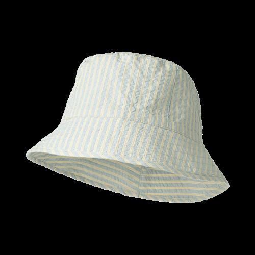 Wheat GOTS Alec Bucket Hat Summer Sky Stripe  Summer Sky Stripe 52/53 cm  Grøn  52/53 cm  mand