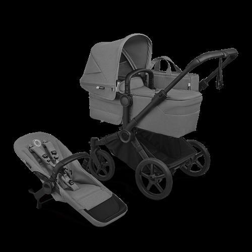 Bugaboo Donkey 6 Komplet Barnevogn Black Moon Grey  Black Moon Grey One Size  Sort  One Size  unisex